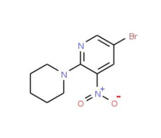5-Bromo-3-nitro-2-(piperidin-1-yl)pyridine (CAS 1033202-41-3) - chemical structure image