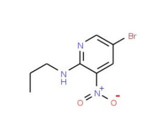 5-Bromo-3-nitro-2-propylaminopyridine (CAS 1033202-50-4) - chemical structure image