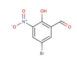 5-Bromo-3-nitrosalicylaldehyde (CAS 16634-88-1) - chemical structure image