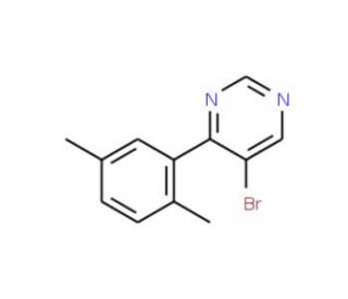 5-Bromo-4-(2,5-dimethylphenyl)pyrimidine (CAS 941294-35-5) - chemical structure image