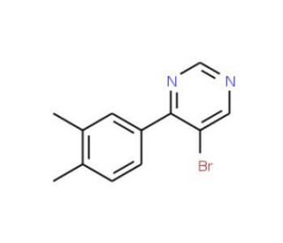 5-Bromo-4-(3,4-dimethylphenyl)pyrimidine (CAS 941294-38-8) - chemical structure image
