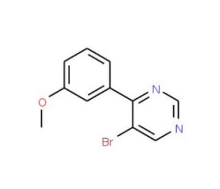 5-Bromo-4-(3-methoxyphenyl)pyrimidine (CAS 941294-40-2) - chemical structure image
