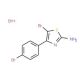 5-Bromo-4-(4-bromophenyl)-1,3-thiazol-2-amine hydrobromide - chemical structure image