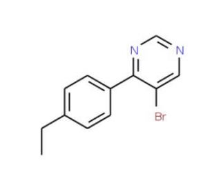 5-Bromo-4-(4-ethylphenyl)pyrimidine (CAS 951884-40-5) - chemical structure image
