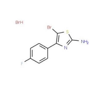 5-Bromo-4-(4-fluorophenyl)-1,3-thiazol-2-amine hydrobromide - chemical structure image