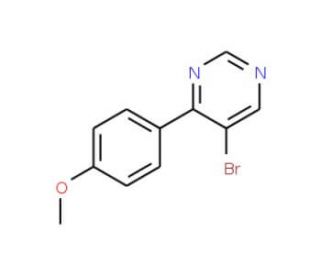 5-Bromo-4-(4-methoxyphenyl)pyrimidine (CAS 941294-41-3) - chemical structure image