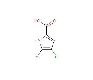 5-bromo-4-chloro-1H-pyrrole-2-carboxylic acid - chemical structure image