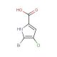 5-bromo-4-chloro-1H-pyrrole-2-carboxylic acid - chemical structure image
