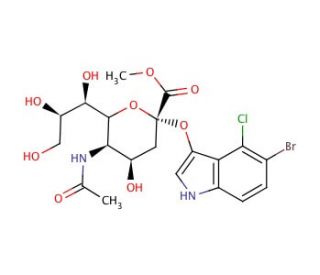 5-Bromo-4-chloro-3-indolyl-&alpha;-D-N-acetylneuraminic Acid, Methyl Ester - chemical structure image