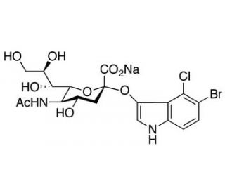 5-Bromo-4-chloro-3-indolyl &alpha;-D-N-acetylneuraminic acid sodium salt (CAS 160369-85-7) - chemical structure image