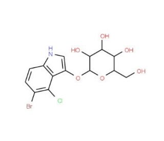 5-Bromo-4-chloro-3-indolyl b-D-mannopyranoside (CAS 129787-67-3) - chemical structure image