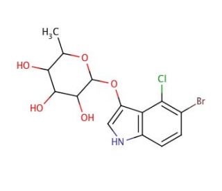 5-Bromo-4-chloro-3-indolyl &beta;-D-fucopyranoside (CAS 17016-46-5) - chemical structure image