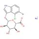 5-Bromo-4-chloro-3-indoxyl-β-D-glucuronic acid sodium salt (CAS 129541-41-9) - chemical structure image