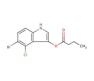 5-Bromo-4-chloro-3-indoxyl butyrate (CAS 129541-43-1) - chemical structure image