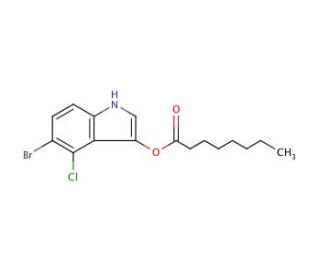 5-Bromo-4-chloro-3-indoxyl caprylate (CAS 129541-42-0) - chemical structure image