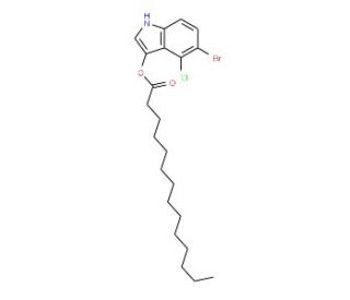 5-Bromo-4-chloro-3-indoxyl myristate (CAS 341972-95-0) - chemical structure image