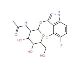 5-Bromo-4-chloro-3- indoxyl-N-acetyl-&beta;-D- galactosaminide (CAS 129572-48-1) - chemical structure image