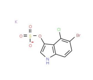 5-Bromo-4-chloro-3-indoxyl sulfate, potassium salt (CAS 6578-07-0) - chemical structure image