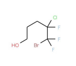 5-Bromo-4-chloro-4,5,5-trifluoropentan-1-ol (CAS 222026-50-8) - chemical structure image