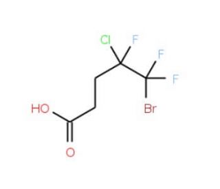 5-Bromo-4-chloro-4,5,5-trifluoropentanoic acid (CAS 232602-79-8) - chemical structure image
