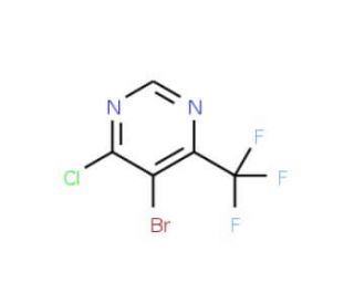 5-Bromo-4-chloro-6-(trifluoromethyl)pyrimidine (CAS 425392-76-3) - chemical structure image
