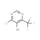 5-Bromo-4-chloro-6-(trifluoromethyl)pyrimidine (CAS 425392-76-3) - chemical structure image