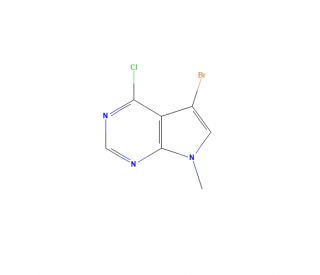 5-Bromo-4-chloro-7-methyl-7H-pyrrolo[2,3-d]pyrimidine (CAS 1266343-30-9) - chemical structure image