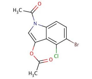 5-Bromo-4-chloroindoxyl 1,3-diacetate (CAS 3030-06-6) - chemical structure image