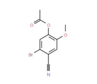 5-Bromo-4-cyano-2-methoxyphenyl acetate - chemical structure image