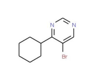 5-Bromo-4-cyclohexylpyrimidine (CAS 941294-28-6) - chemical structure image