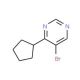 5-Bromo-4-cyclopentylpyrimidine (CAS 951884-32-5) - chemical structure image