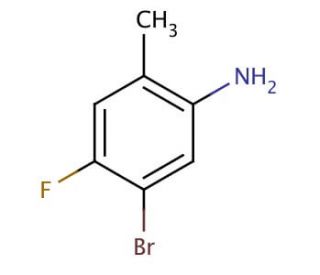 5-Bromo-4-fluoro-2-methylaniline (CAS 627871-16-3) - chemical structure image