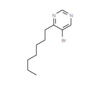 5-Bromo-4-heptylpyrimidine (CAS 951884-44-9) - chemical structure image