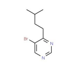 5-Bromo-4-isopentylpyrimidine (CAS 951884-42-7) - chemical structure image