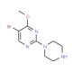 5-Bromo-4-methoxy-2-(1-piperazinyl)pyrimidine (CAS 885267-38-9) - chemical structure image