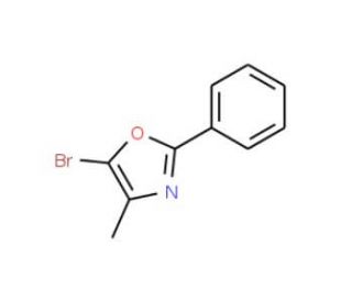5-Bromo-4-methyl-2-phenyl-1,3-oxazole (CAS 21354-98-3) - chemical structure image