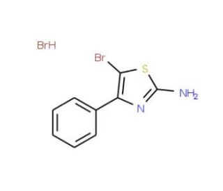 5-Bromo-4-phenyl-1,3-thiazol-2-amine hydrobromide (CAS 113511-22-1) - chemical structure image