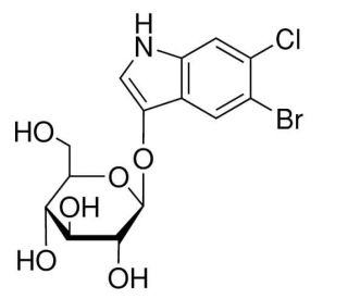 5-Bromo-6-chloro-3-indolyl-&beta;-D-galactopyranoside (CAS 93863-88-8) - chemical structure image