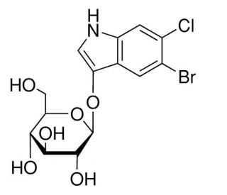 5-Bromo-6-chloro-3-indolyl-β-D-glucopyranoside (CAS 93863-89-9) - chemical structure image
