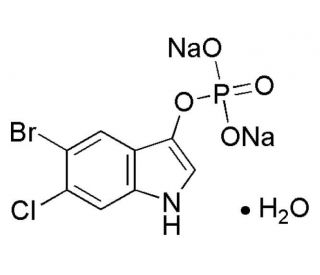 5-Bromo-6-chloro-3-indoxyl phosphate, disodium salt monohydrate (CAS 404366-59-2) - chemical structure image