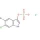 5-Bromo-6-chloro-3-indoxyl sulfate, potassium salt (CAS 6581-24-4) - chemical structure image