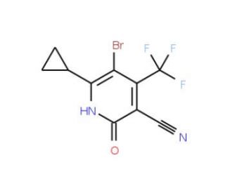 5-Bromo-6-cyclopropyl-2-hydroxy-4-(trifluoromethyl)nicotinonitrile - chemical structure image