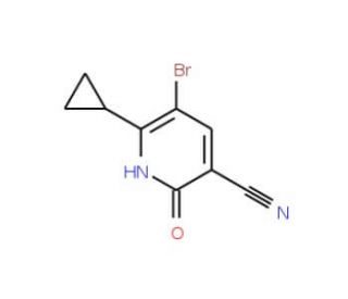 5-Bromo-6-cyclopropyl-2-oxo-1,2-dihydro-3-pyridinecarbonitrile - chemical structure image