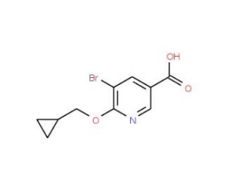 5-Bromo-6-(cyclopropylmethoxy)nicotinic acid - chemical structure image