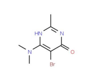 5-Bromo-6-(dimethylamino)-2-methyl-4-pyrimidinol - chemical structure image