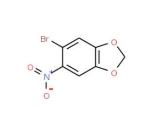 5-Bromo-6-nitrobenzo(1,3)dioxole (CAS 7748-58-5) - chemical structure image
