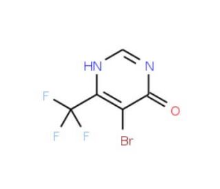 5-Bromo-6-(trifluoromethyl)-4-pyrimidinol (CAS 942060-14-2) - chemical structure image