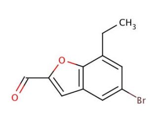 5-Bromo-7-ethyl-2-formyl-benzofuran (CAS 137206-73-6) - chemical structure image