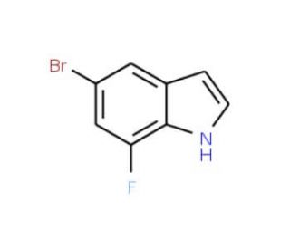 5-Bromo-7-fluoroindole (CAS 883500-73-0) - chemical structure image