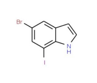5-Bromo-7-iodoindole (CAS 123020-20-2) - chemical structure image